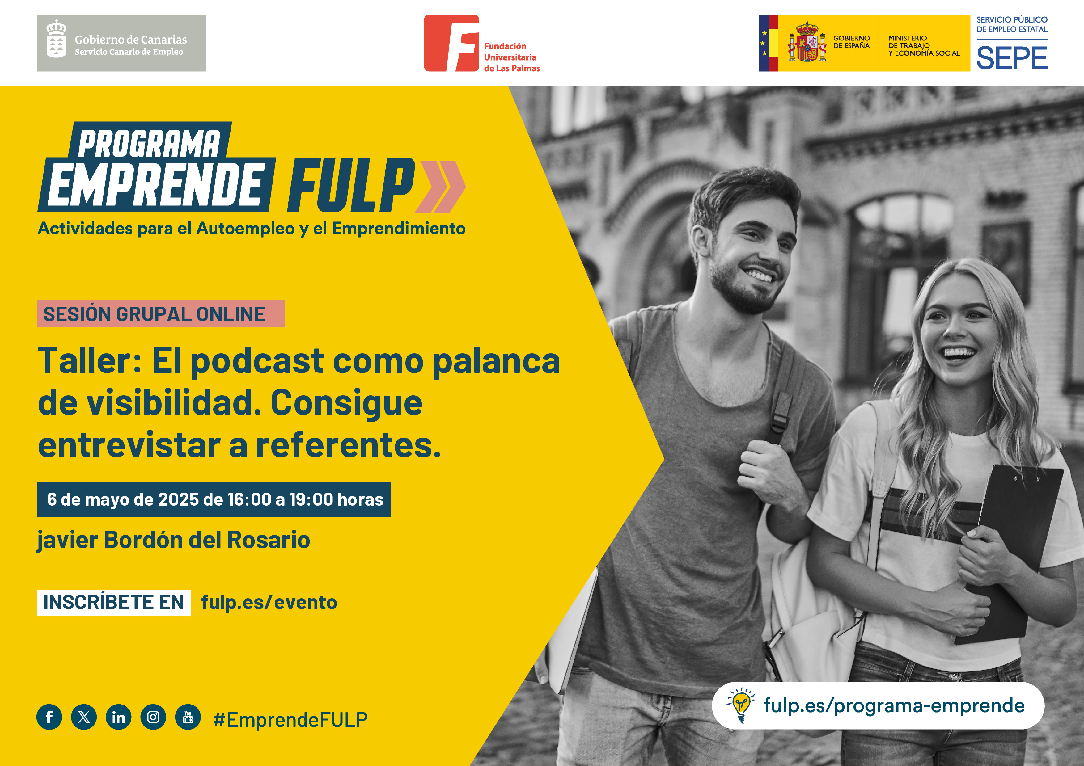 Taller: El podcast como palanca de visibilidad. Consigue entrevistar a referentes.
