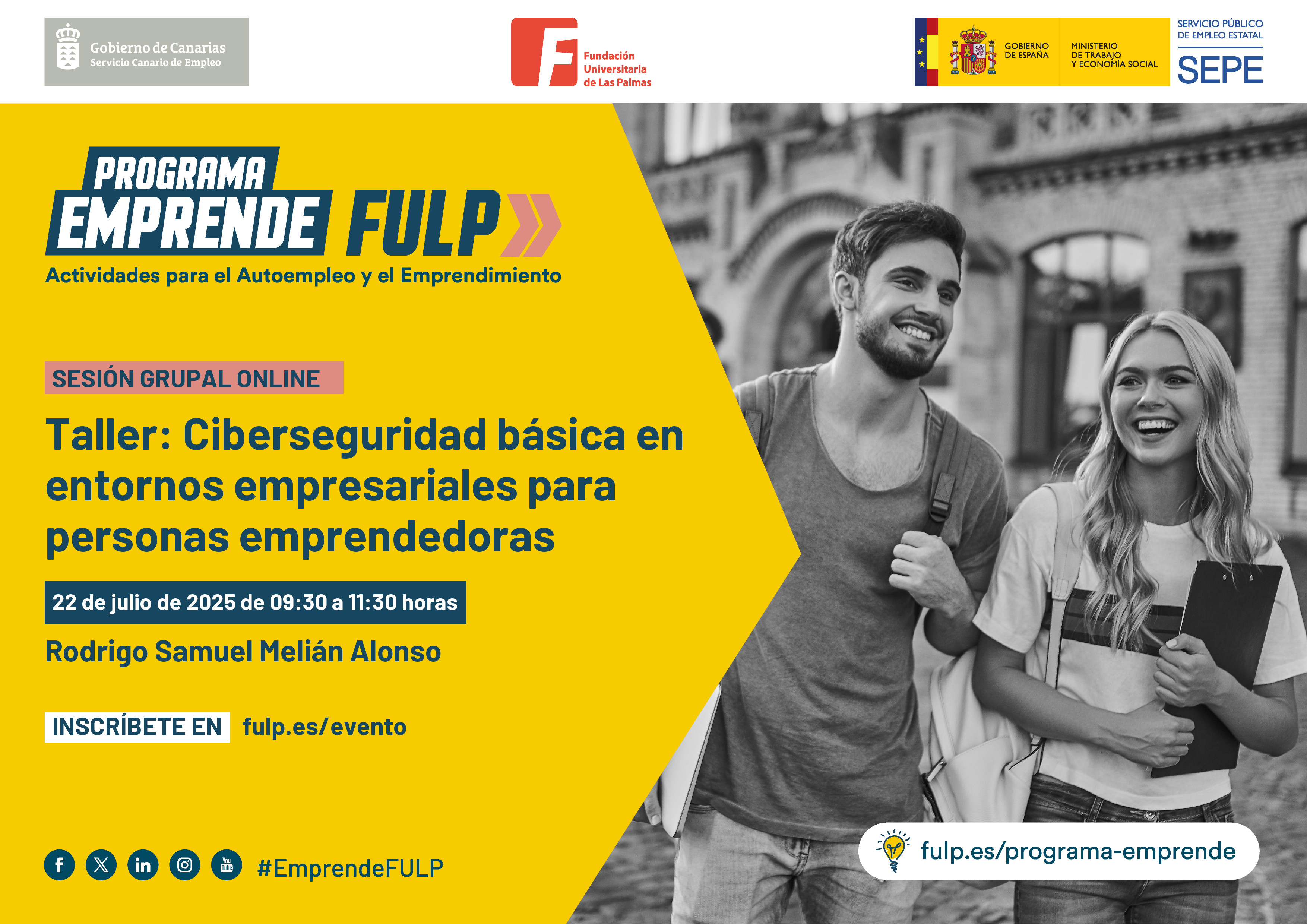 Taller: Ciberseguridad básica en entornos empresariales para personas emprendedoras
