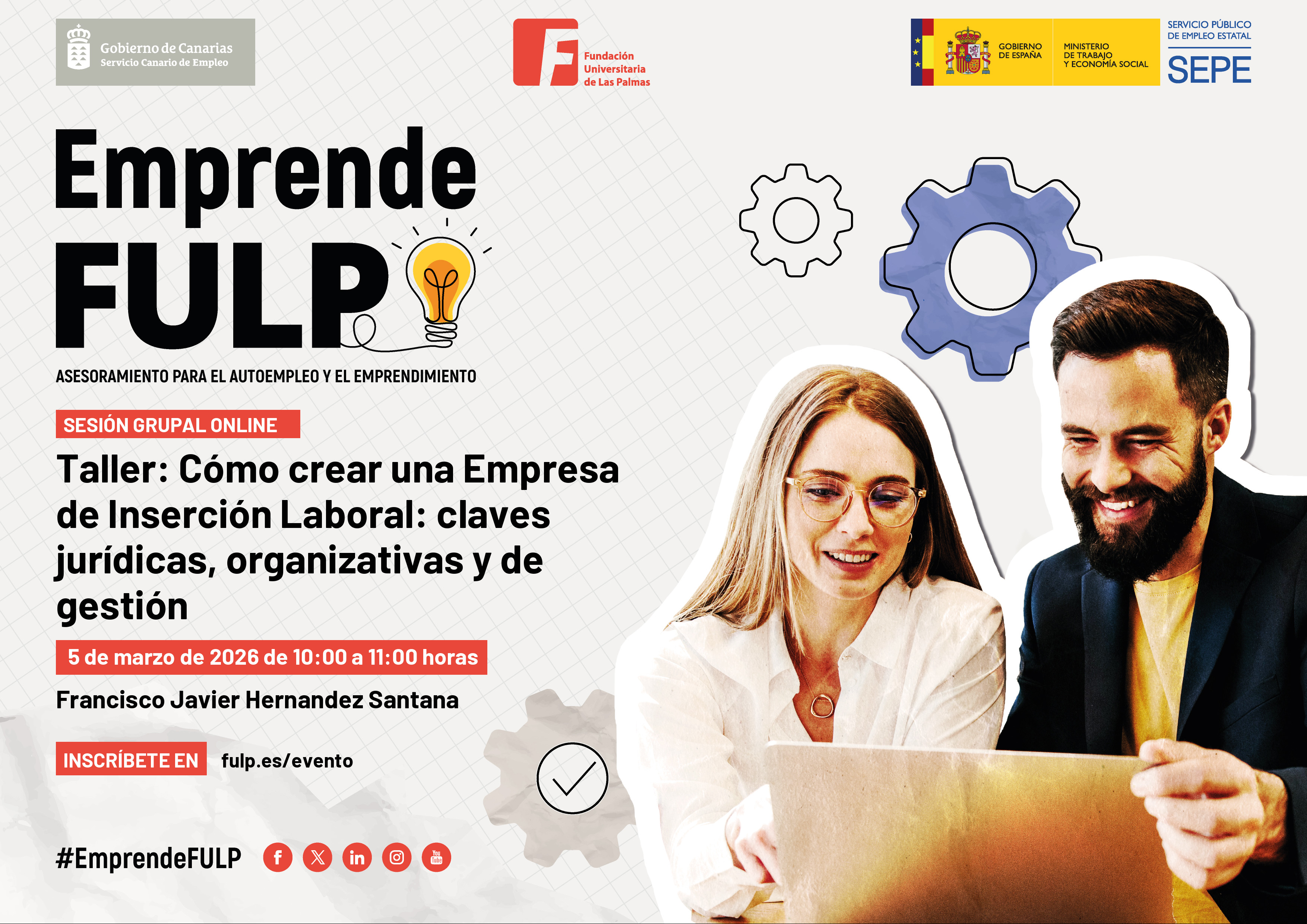 Taller: Cómo crear una Empresa de Inserción Laboral: claves jurídicas, organizativas y de gestión